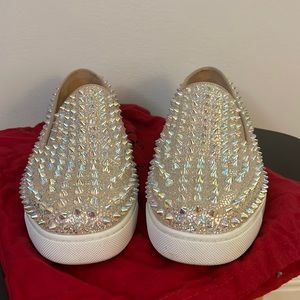 Christian louboutin sparkly boat shoes